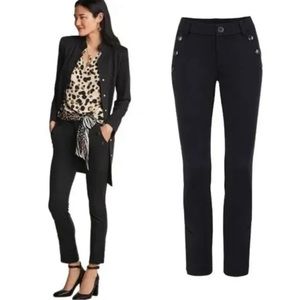 Size: 6 nwot CAbi Maestro Trouser Ankle Pants Ponte Knit Black Stretch #3922